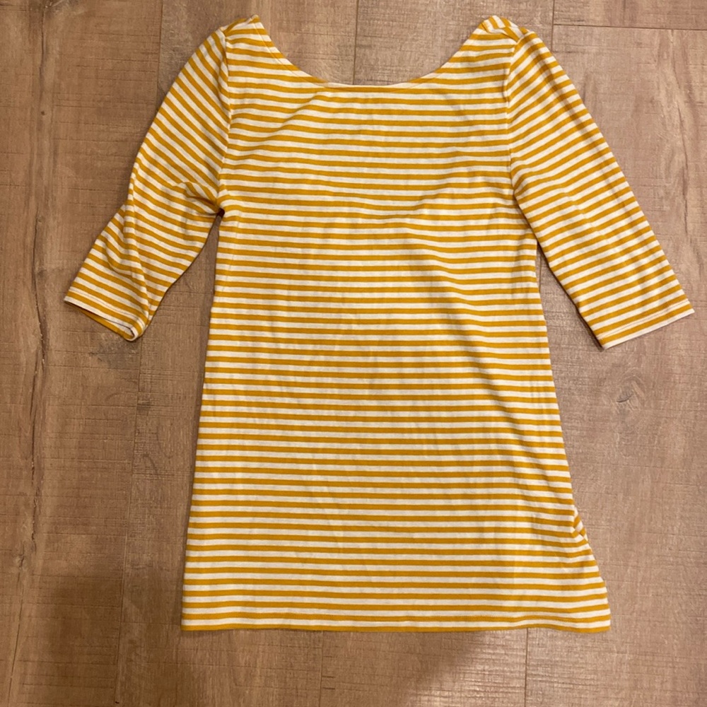 Free with bundle Old navy low ballerina back fitted tight striped yellow shirt